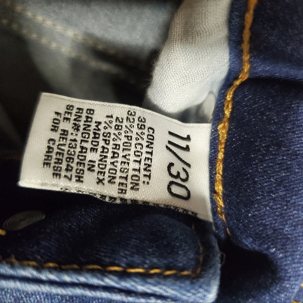 Skinny Jeans size 11 30 waist Celebrity Pink slim denim mid rise cotton spandex - Picture 3 of 5
